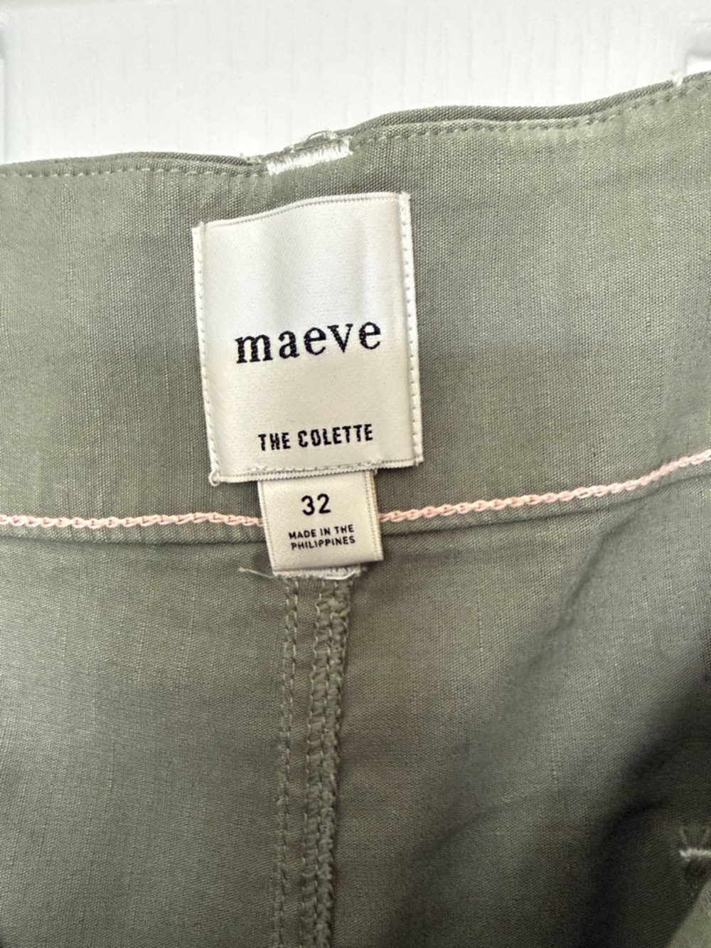Anthropologie Maeve Colette Crop Pants Olive Green size 32/14 High RiseWide Leg - Picture 2 of 5